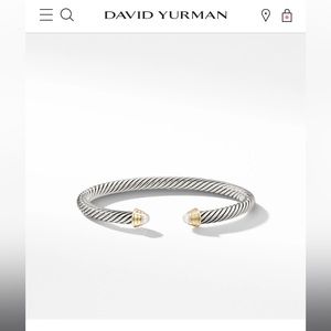 David Yurman kids bracelet sterling silver with pearls and 14k yellow gold
